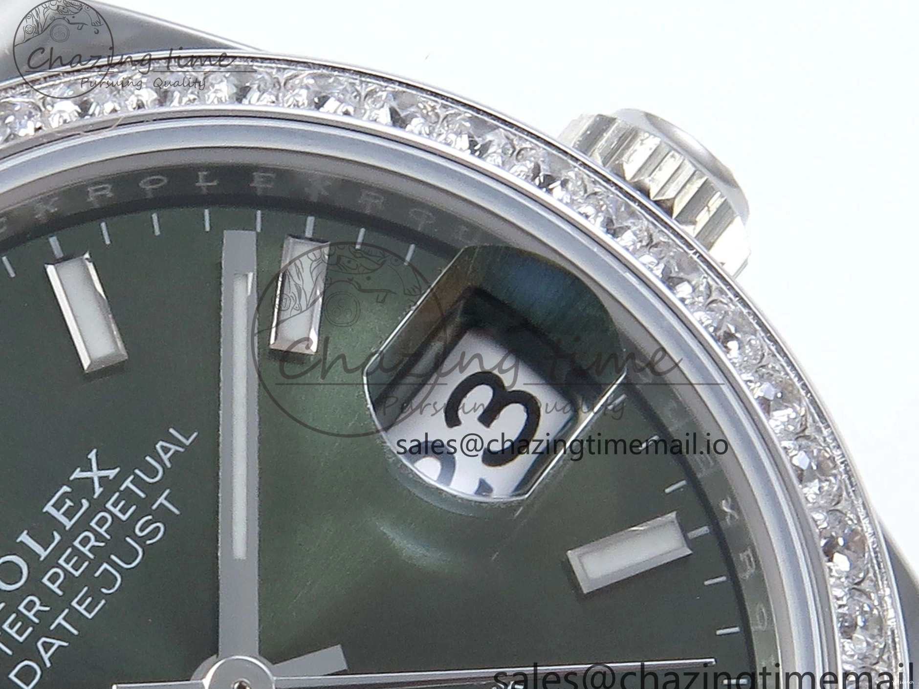 Diamonds Edition ARF Jubilee 278384RBR 904L ETA DateJust SS Bracelet on Stick Best 1:1 2688 Steel Green 31 Dial Bezel 0110